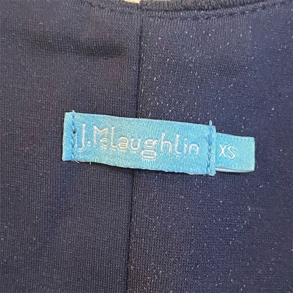 J. McLaughlin Women's XS Navy Blue Sleeveless Knee Length Dress - Picture 2 of 5